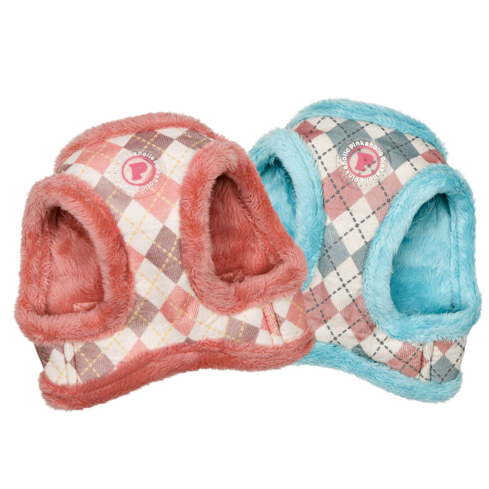 "Arnés chaleco Annika Pinkaholic para perros pequeños y medianos, diseño cálido con interior de polar suave"
