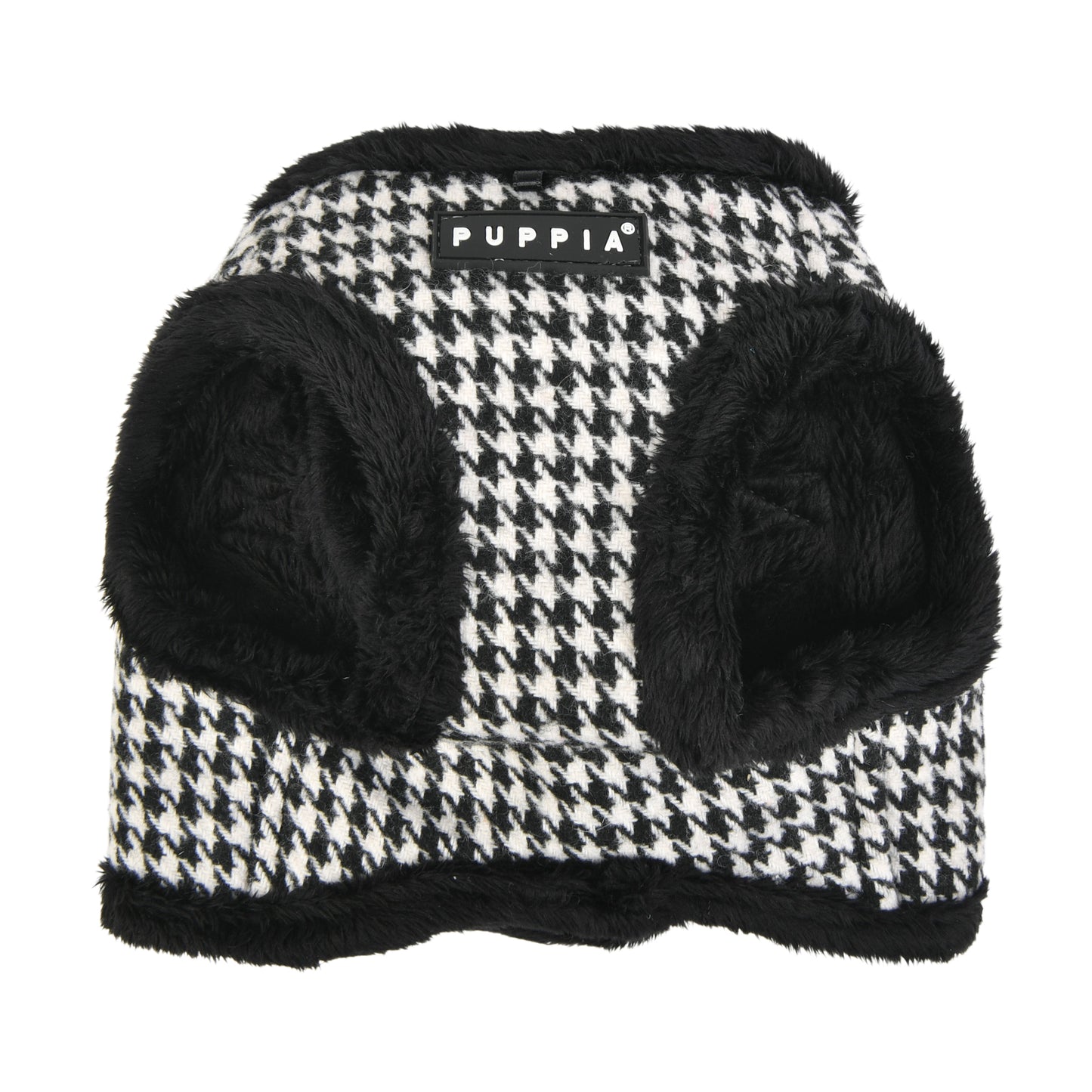 Arnés chaleco Shepherd de Puppia con forro polar para perros, en color negro