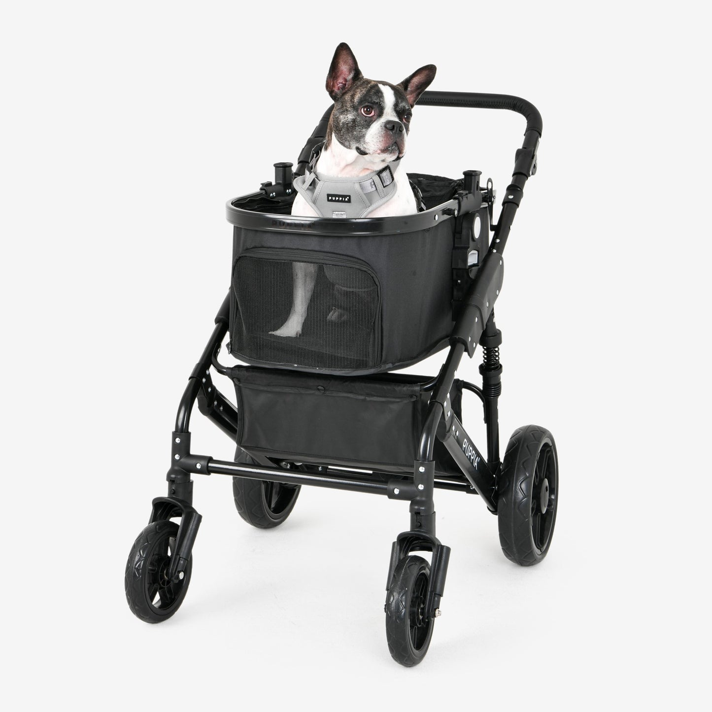 Cochecito Puppia, ideal para perros pequeños o medianos, soporta hasta 20 kg