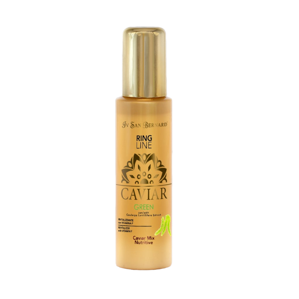 Suero nutritivo Caviar Mix-Green Nutritive de Iv San Bernard, ideal para regenerar y nutrir el pelaje de tu perro, dejándolo suave, brillante y saludable.