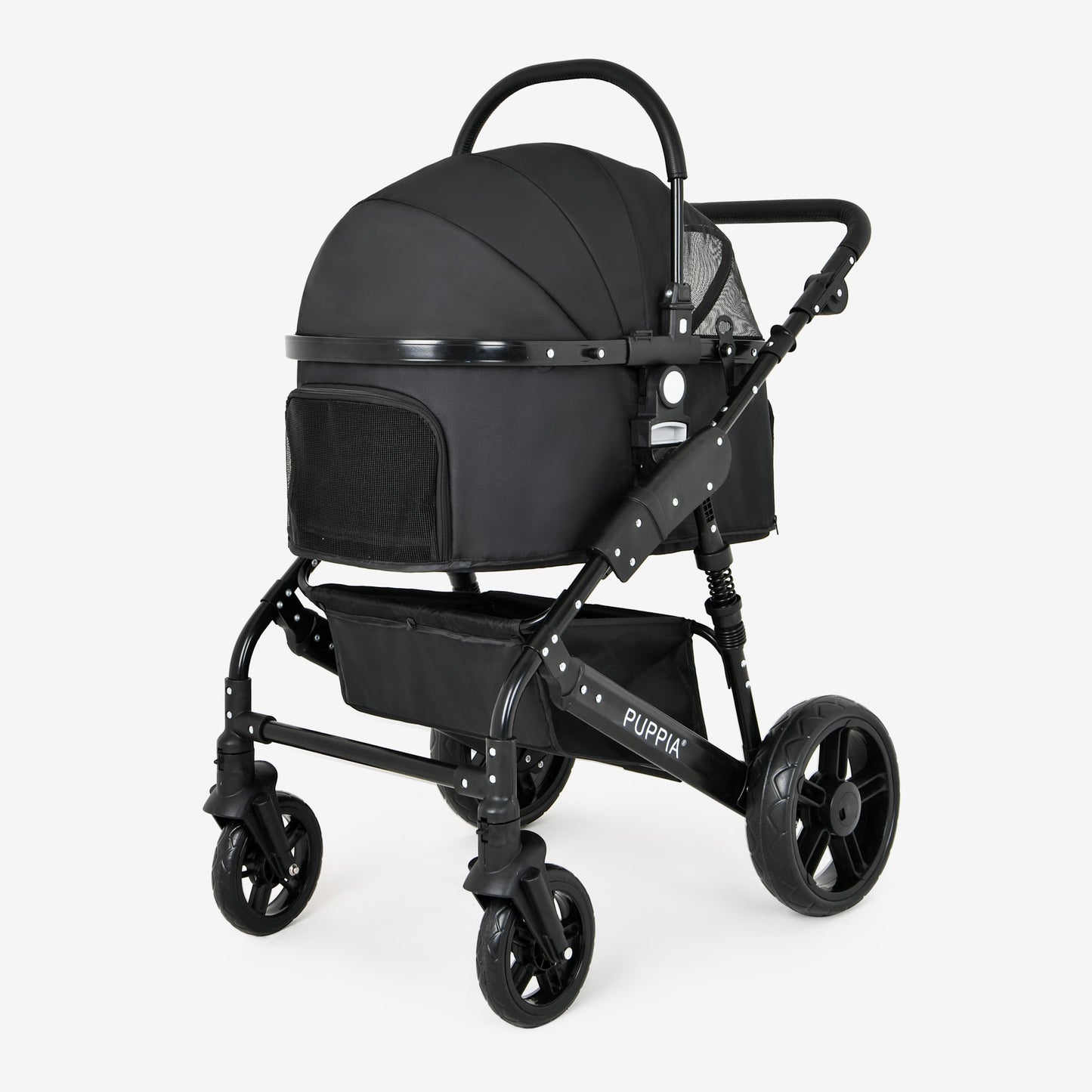 Cochecito para perro Puppia en color moderno, ideal para paseos cómodos y seguros.