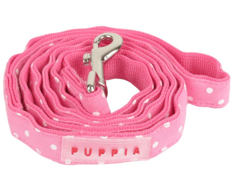 Correa Dotty Puppia, fabricada con materiales de alta calidad, ideal para perros activos.