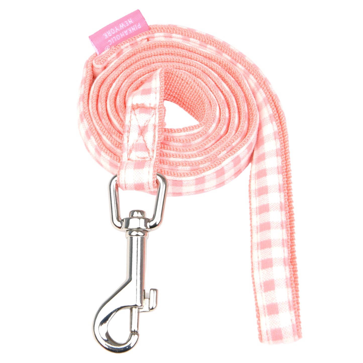 Primer plano de la Correa Alaia de Pinkaholic, destacando su estructura ligera y materiales resistentes, ideales para paseos diarios con tu perro.