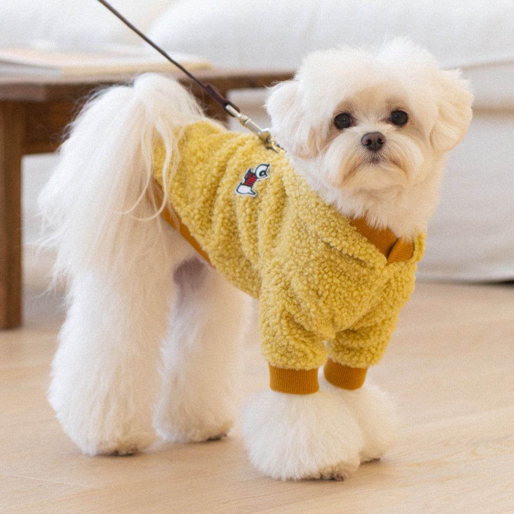 Jersey Lasta Puppia para perros con un diseño moderno y elegante, que combina estilo y funcionalidad para mantener a tu mascota abrigada.