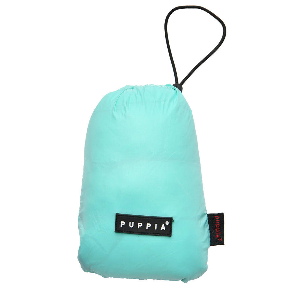 Bolsa de almacenamiento para la Chaqueta Ultralight B Puppia, perfecta para dueños de mascotas que buscan soluciones funcionales.