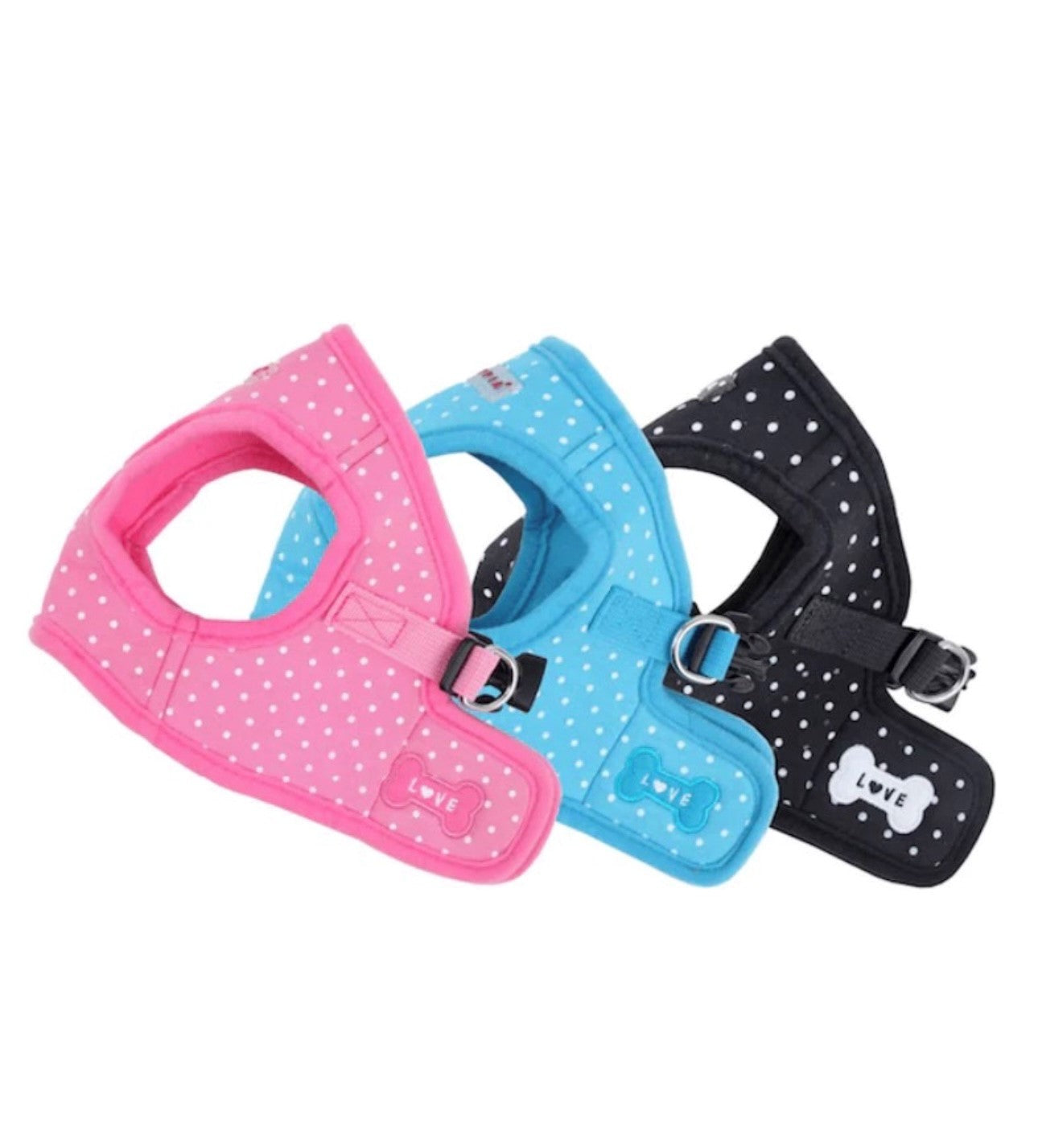 Arnés chaleco Dotty Puppia para perros, diseño atemporal y cómodo con cierre ajustable