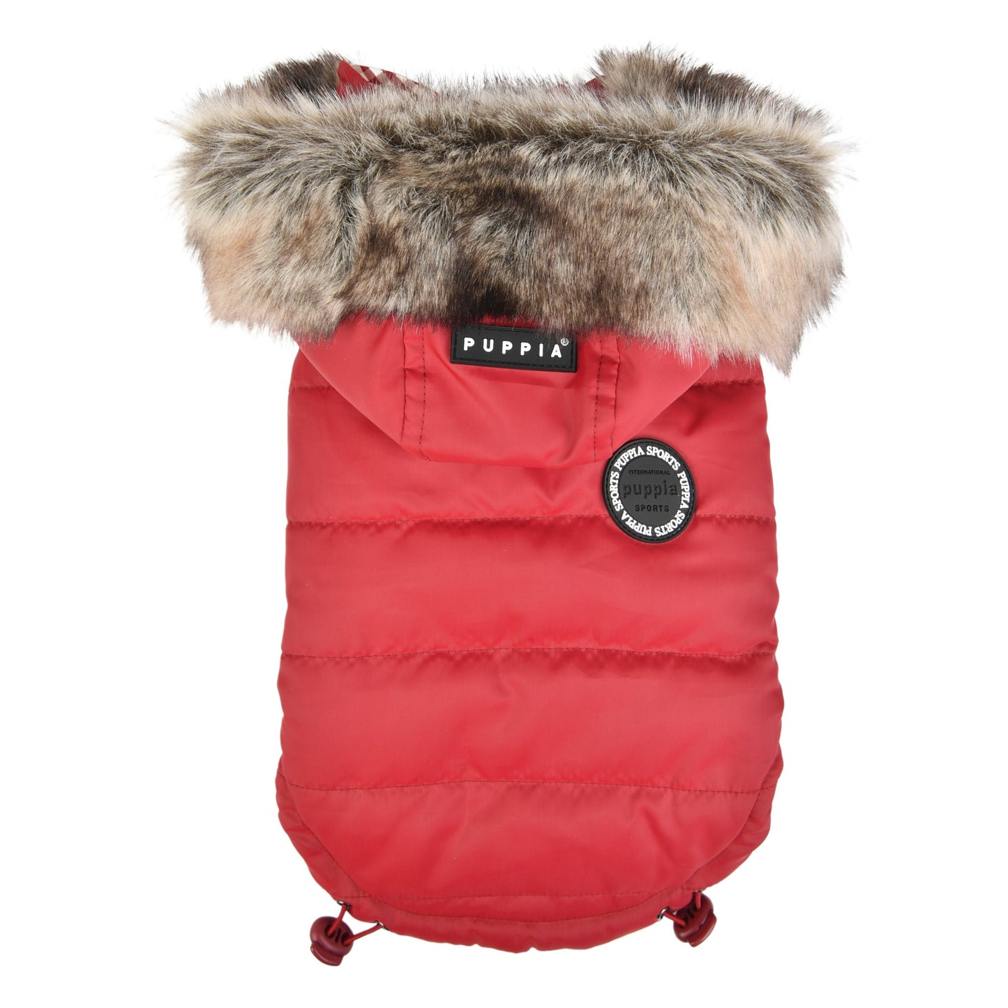 Parte trasera de la Chaqueta Hollis de Puppia, mostrando su diseño limpio y moderno con capucha desmontable.