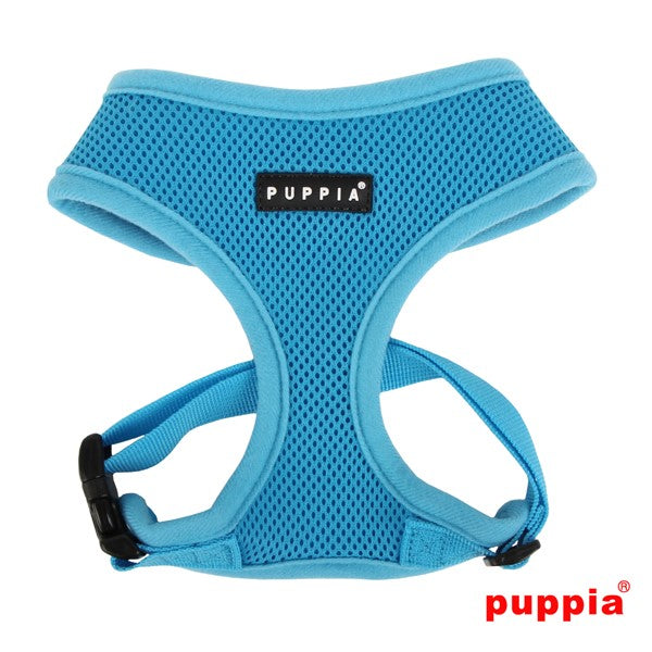 Detalle del interior del Arnés Soft Puppia, hecho de malla ligera y transpirable, ideal para perros pequeños y cachorros durante los paseos largos.