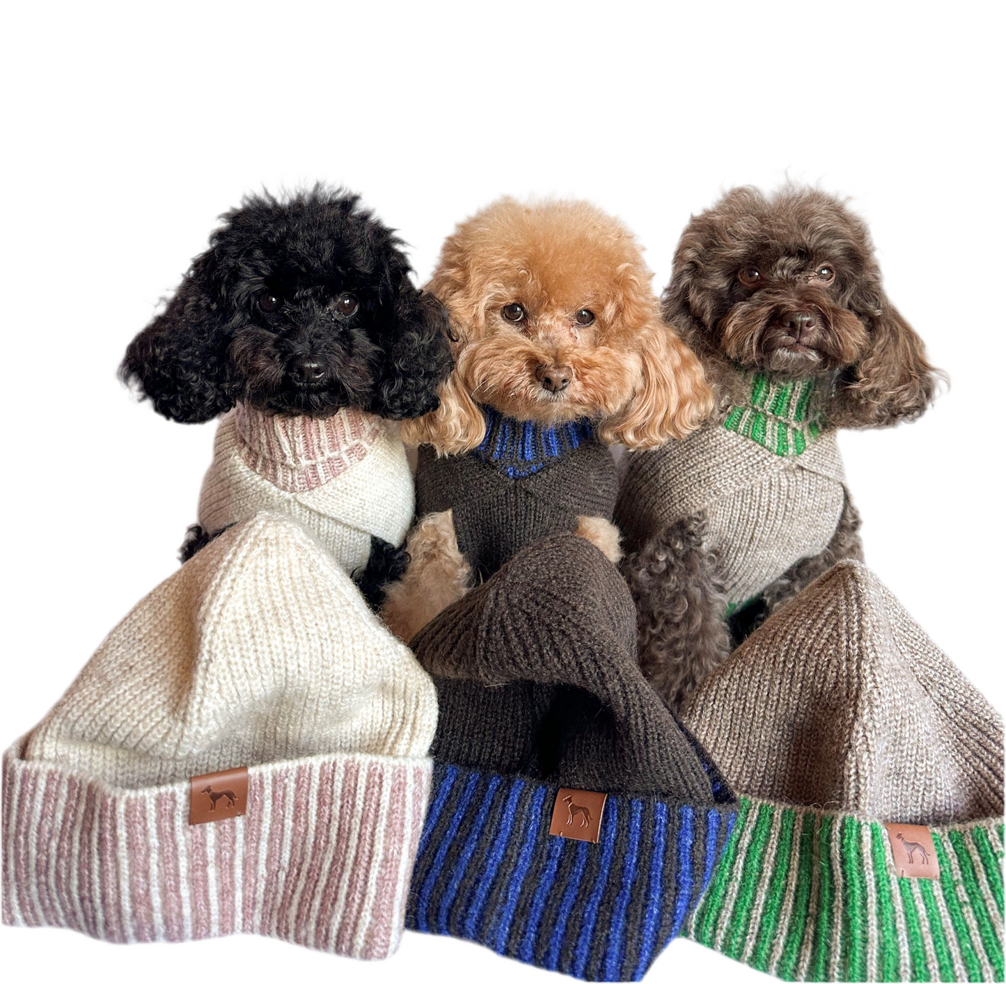 Jersey y gorro para perros y humanos fabricados con material suave y elástico, ofreciendo comodidad y flexibilidad