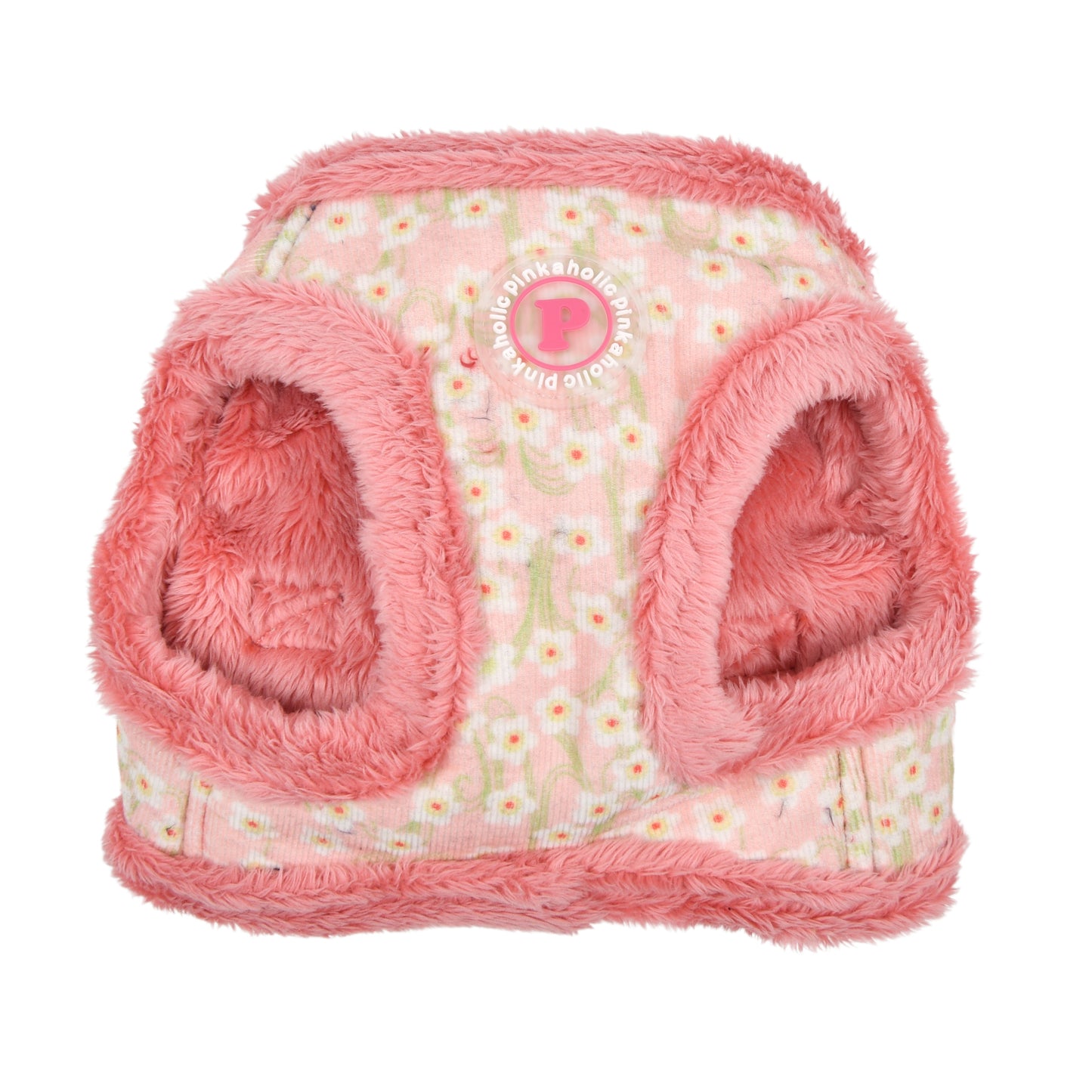 Arnés de forro polar con diseño ergonómico para perros pequeños, fácil de poner con cierre de velcro y hebilla anti-tirones