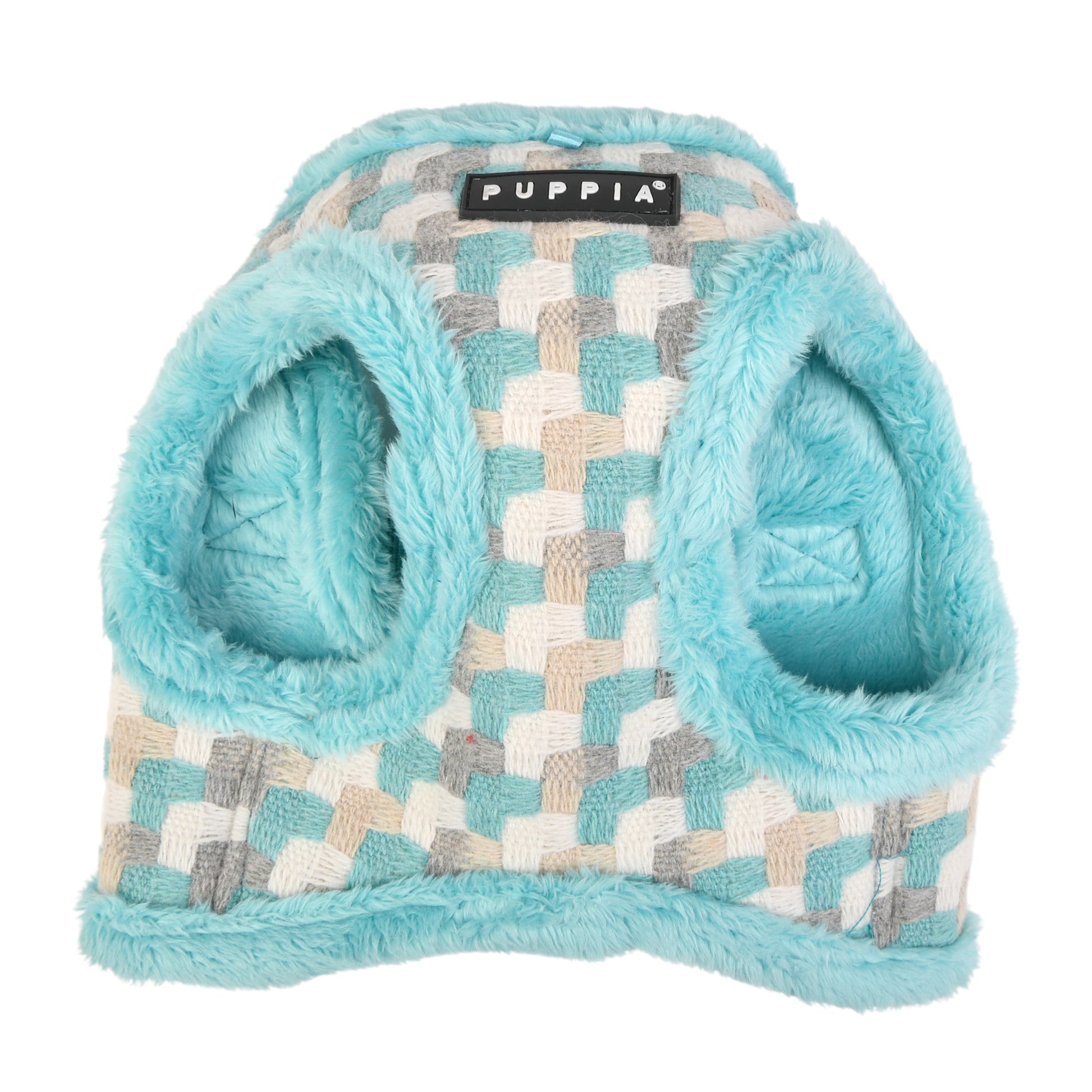 Arnés Arden de Puppia de material cálido con pelito interior, ideal para paseos en otoño e invierno.