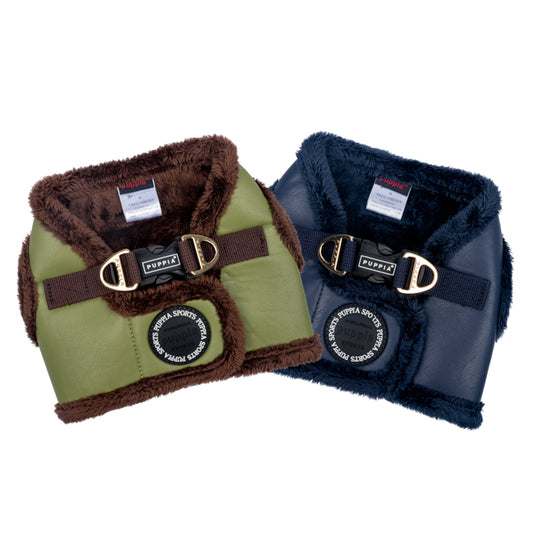 Arnés chaleco Wynter de Puppia con interior de forro polar, ideal para otoño e invierno, disponible en dos colores.