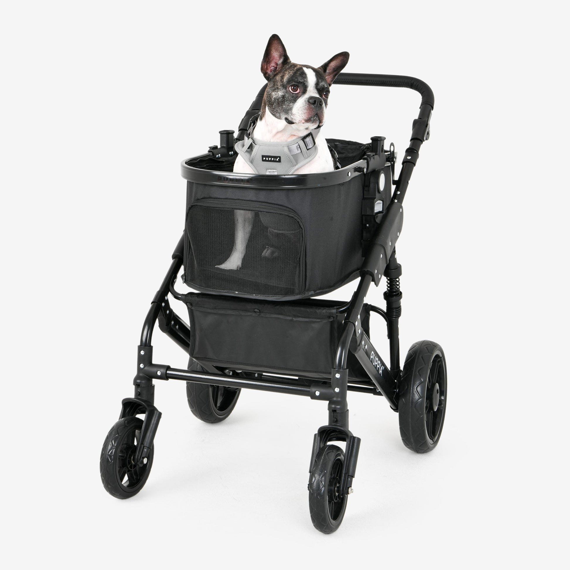Cochecito Puppia, ideal para perros pequeños o medianos, soporta hasta 20 kg