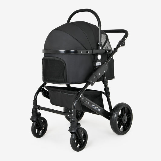 Cochecito para perro Puppia en color moderno, ideal para paseos cómodos y seguros.